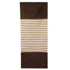 Indian Cotton Rug - 70x170cm - Dark Brown / Beige