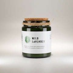 Greenman Woodwick Soy Candle - Wild Lavender