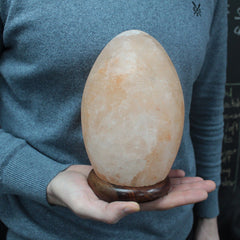 Salt Lamp Egg - Wooden Base