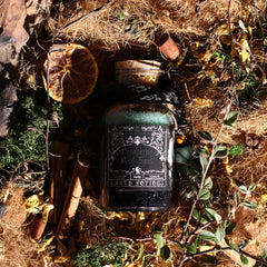 Ancient Witch Bath Spell Potion & Aventurine Crystal Amulet - Prosperity
