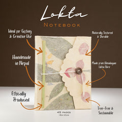 Lokta Bougainvillea Notebook – Medium (15x12cm) – 45 Leaves