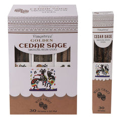 Golden Cedar Sage Smudging Resin Sticks – 30g