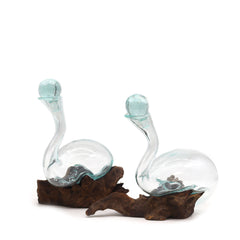 Molten Glass on Wood - Wine Decanter