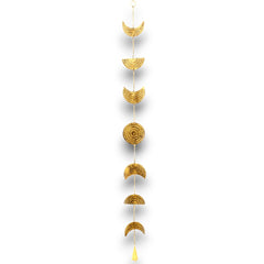 Indian Chimes - Brass Moon Phases Drop with Bell 25cm