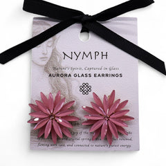 Soft Pink - Vintage Glass - Flowers - Earrings