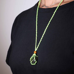 Gemstone Necklace Cord - Green