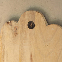 Mango Wood Hamsa Wall Plaque - Whitewash