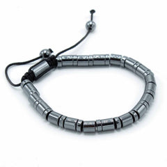 Magnetic Hematite Shamballa Bracelet -  Cylinders & Circles