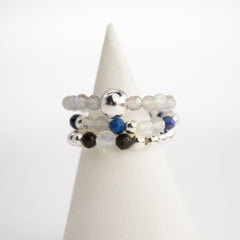 Nymph Spirit Gemstone Ring Set - Northern Lights
