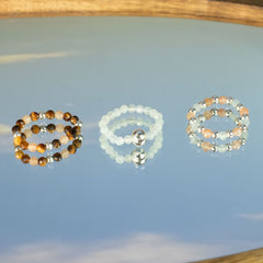 Nymph Spirit Gemstone Ring Set - Sea Sunset