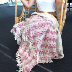 Boho Comfort Throws - Ruby Two Tone