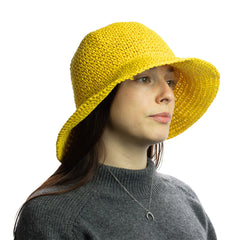 Nomad Sari Floppy Straw Sun Hat - Yellow