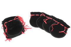 Quality Gothic Velvet Pouch - Black 12x8cm