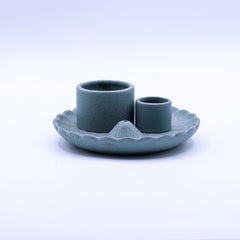 Palo Santo Stick & Smudge Holder - Lotus Flower - Blue