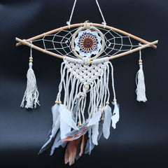 Protection Dream Catcher - Sm Macrame Evil Eye