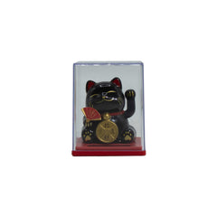 Mini Solar Powered Money Cat in Box - Black