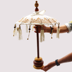 Bali Home Decor Parasol - Cotton - Turquoise- 40cm