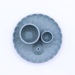Palo Santo Stick & Smudge Holder - Lotus Flower - Blue