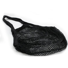 Pure Cotton Mesh Bag - Black