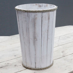 Name Large Wooden Storage Tub – Whitewash