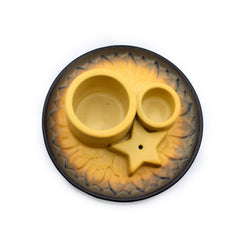 Palo Santo Stick & Smudge Holder - Mandala - Sand & Grey