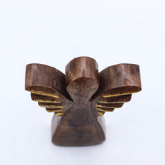 Small Mango Wood Angel - Gold Decor