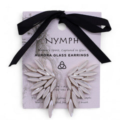 Pearl - Vintage Glass - Angel Wings - Earrings