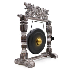 Small Healing Gong in Stand - 25cm - Black