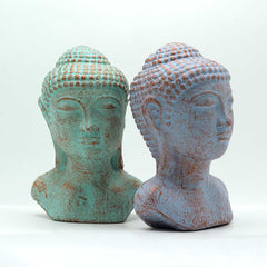 Tranquility Buddha Head  - Green Copper