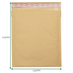 Kraft Padded Bubble Envelope (235x275+40mm)