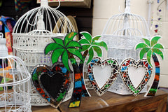 Large Mosaic Coconut Picture Frame - Double