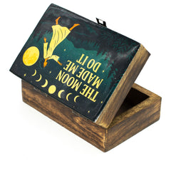 Medium Enamelled Box  - The Moon Made me Do It