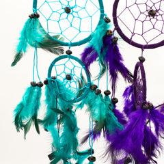 Bali Dreamcatchers - Medium Round - Turq/Pink/Purp