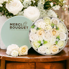 Round Box - Wedding Blessings - White & Ivory