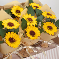 Soap Flower - Two Sunflower Bouquet
