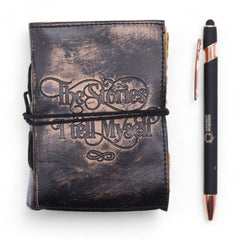 Fat Deckled Edge Leather Notebooks (5x3.5") - The Stories I Tell Myself