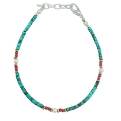 Nepalese Extra Fine Gem Bracelet - Turquoise Beads
