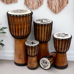 Mandala Wide Top Djembe Drum - 15cm