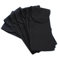 Cotton Pouch for Gemstone Face Rollers – Black (9 × 19 cm)