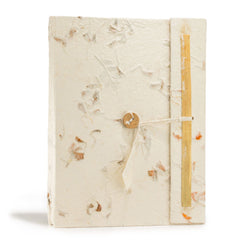 Lokta Mixed Flowers Notebook – Large (21x15cm) – 45 Leaves – Includes Bookmark