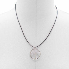 Tree of Life Pendant - Rock Crystal