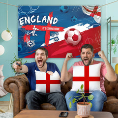 England Abstract Retro Football - Personalised 5ft x 3ft Fabric Banner