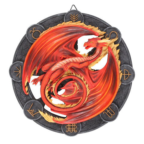 Beltane Dragon Resin Wall Plaque by Anne Stokes