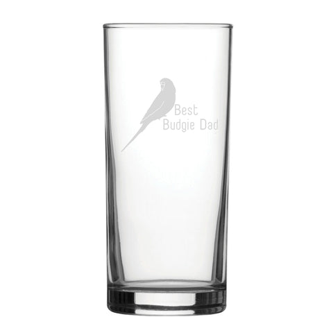 Best Budgie Mum - Engraved Novelty Hiball Glass