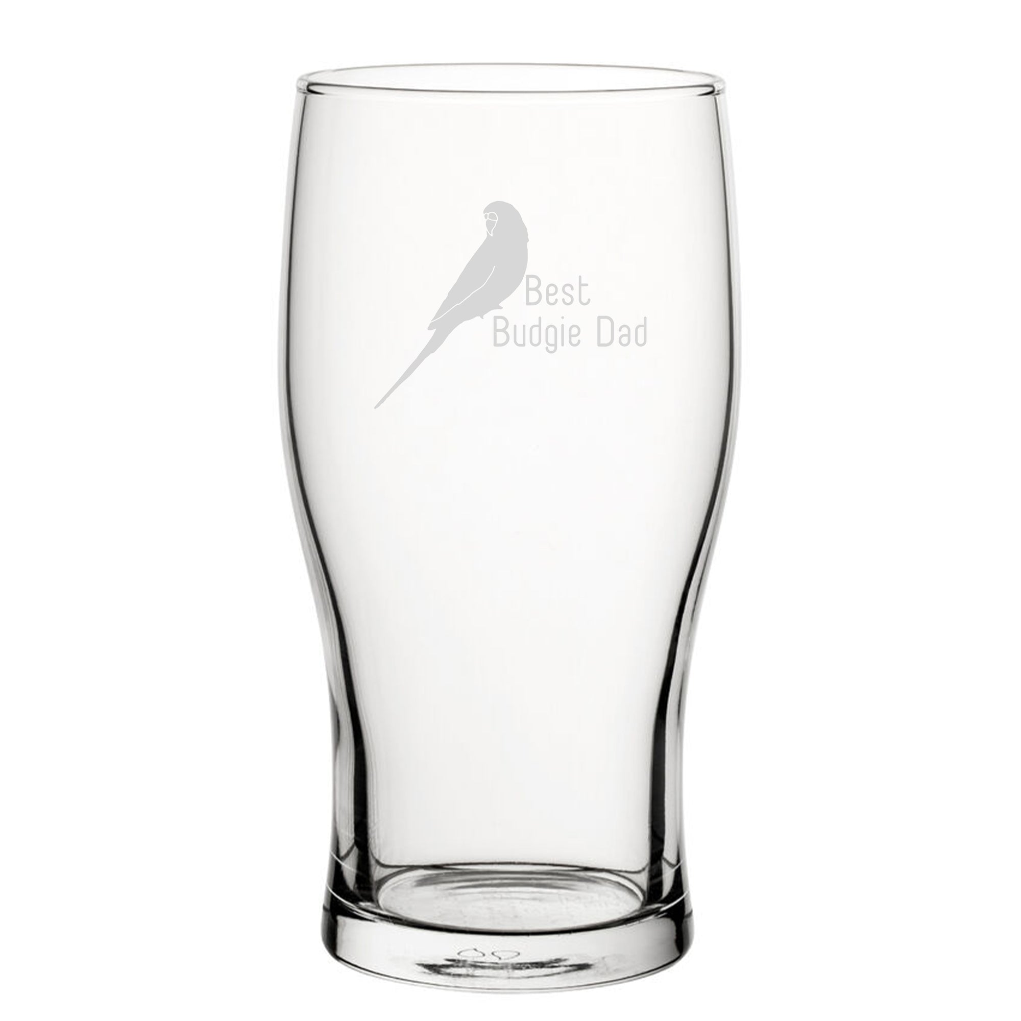 Best Budgie Mum - Engraved Novelty Tulip Pint Glass