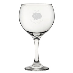 Best Guinea Pig Dad - Engraved Novelty Gin Balloon Cocktail Glass