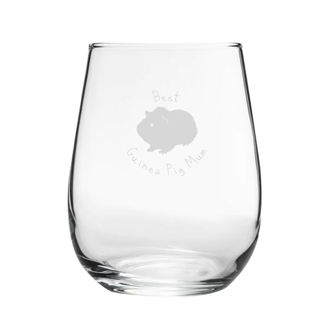 Best Guinea Pig Dad - Engraved Novelty Stemless Wine Gin Tumbler