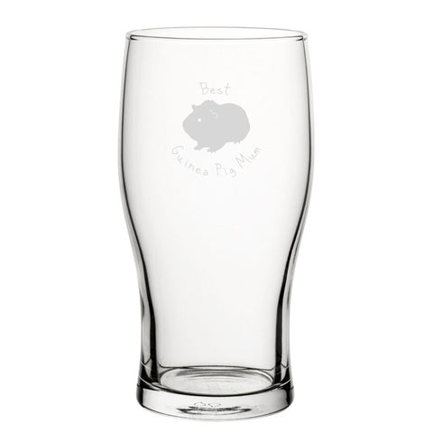 Best Guinea Pig Dad - Engraved Novelty Tulip Pint Glass