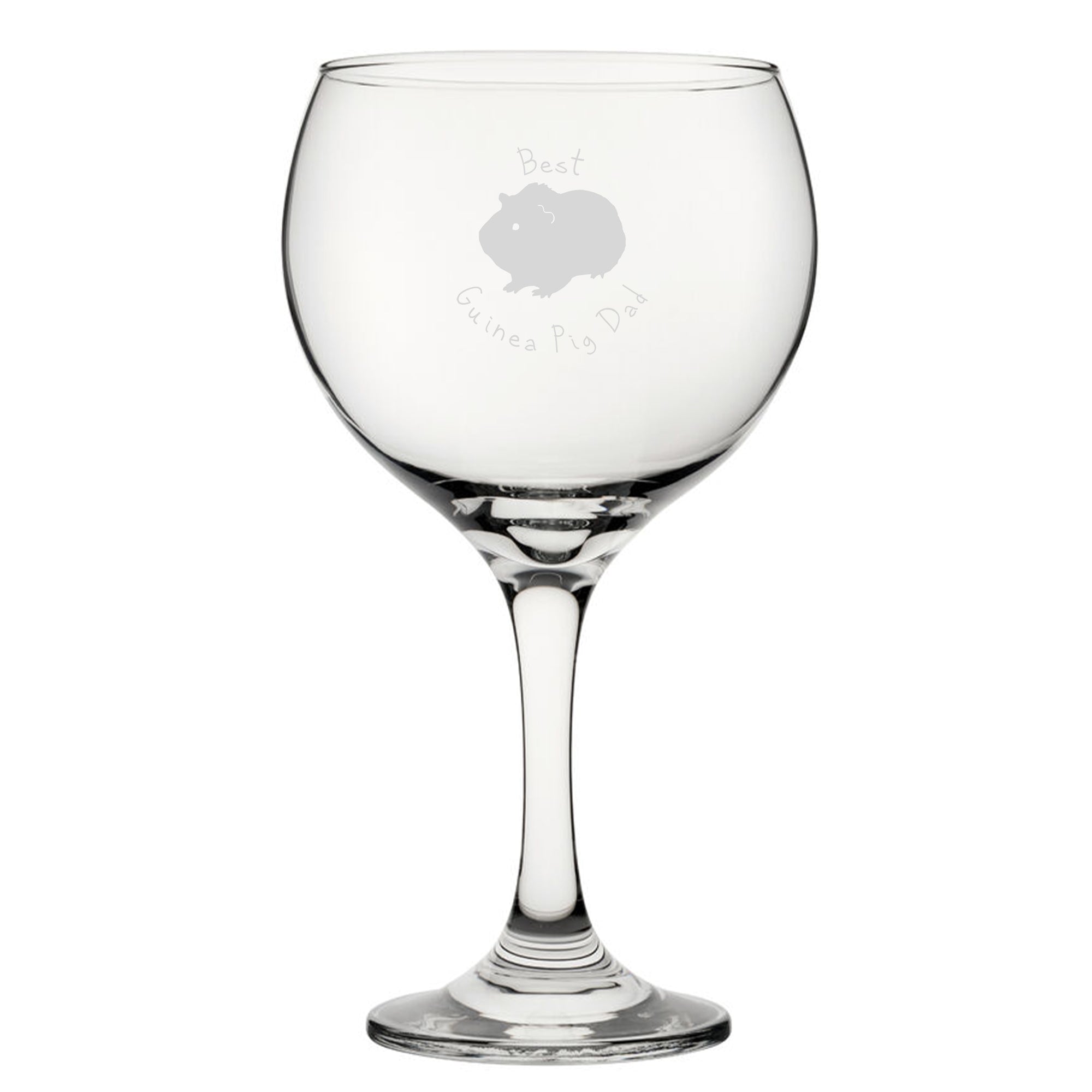 Best Guinea Pig Mum - Engraved Novelty Gin Balloon Cocktail Glass