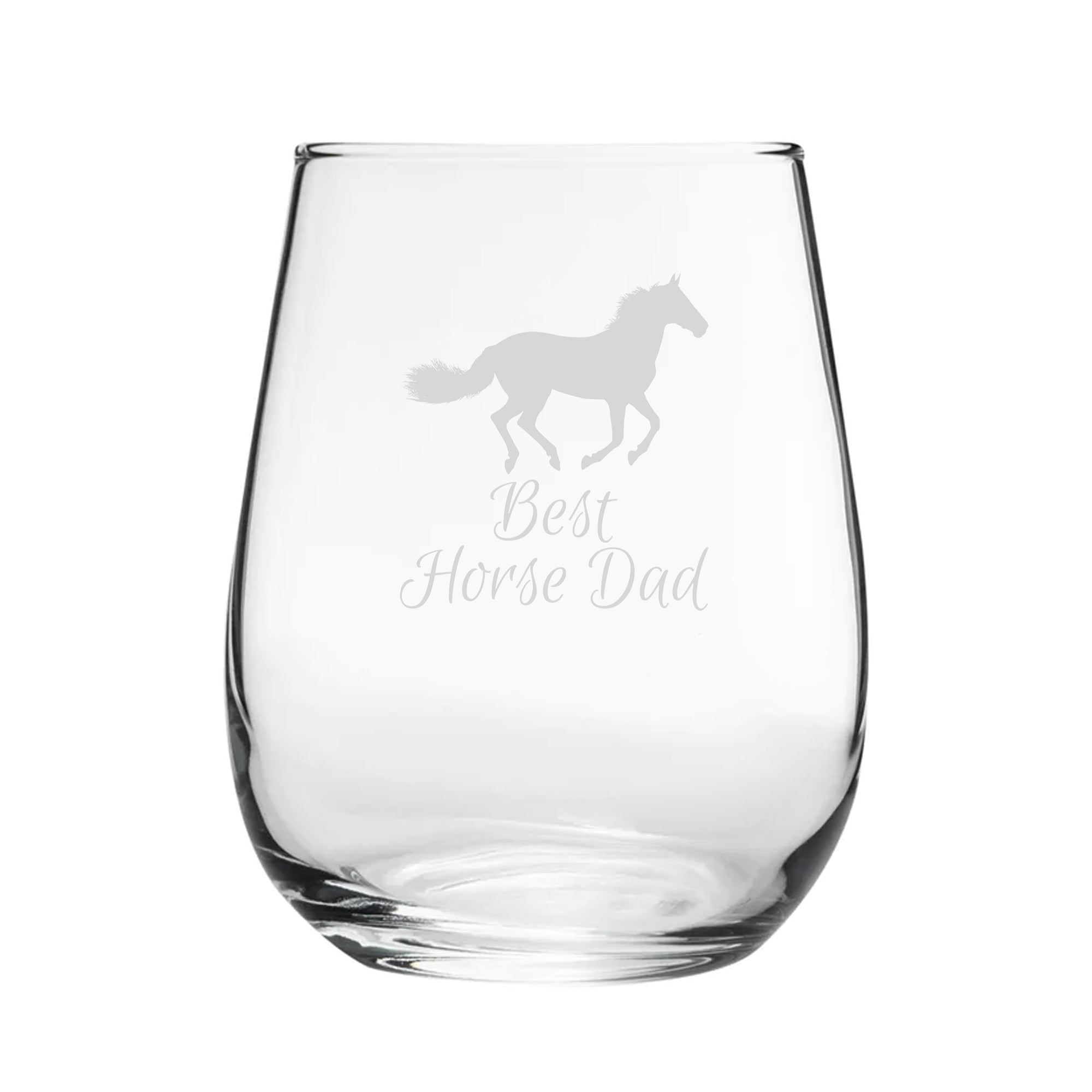 Best Horse Mum - Engraved Novelty Stemless Wine Gin Tumbler